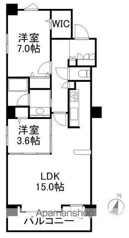 ラ・クラッセ札幌ステーションスクエア(2LDK/4階)の間取り写真