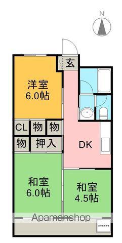 MTTビル(3DK/4階)の間取り写真