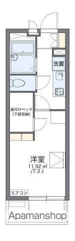レオパレス道明町(1K/1階)の間取り写真