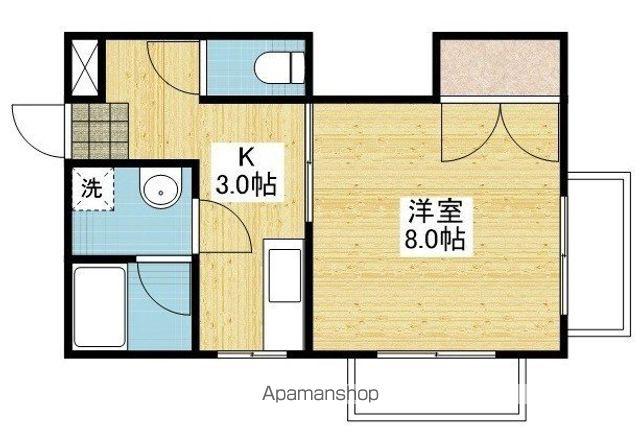ミラン21(1K/2階)の間取り写真