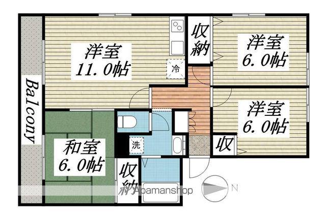 フレマリール柏(3LDK/2階)の間取り写真