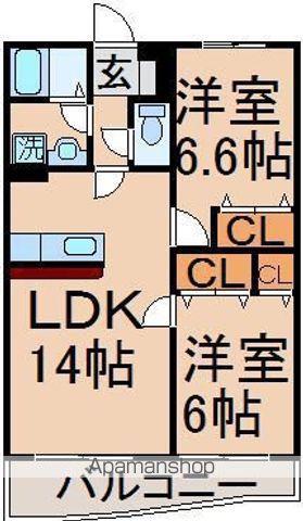中央エステート(2LDK/3階)の間取り写真