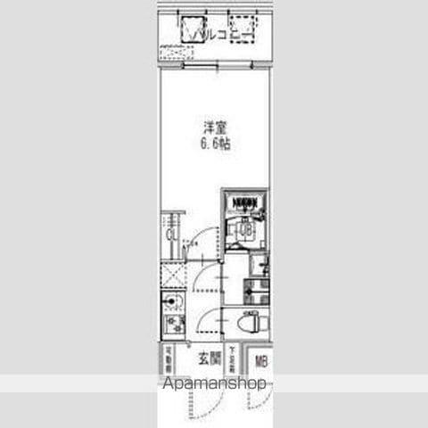 S-RESIDENCE難波大国町TRES(1K/7階)の間取り写真