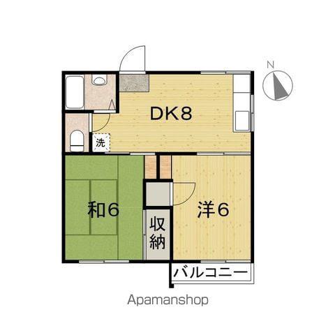 ユートリーハイツ(2DK/2階)の間取り写真