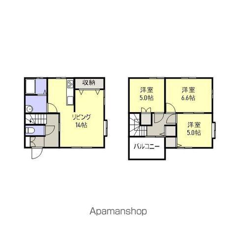 きらら五番館(3LDK/1階)の間取り写真