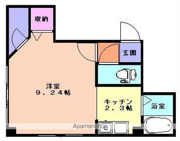 ラ・ガール(1K/2階)の間取り写真