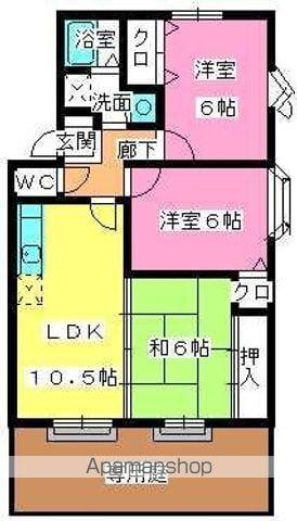 プレミール飯倉(3LDK/1階)の間取り写真