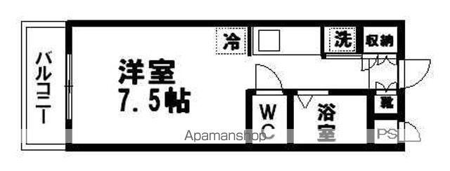 フジテラス北仙台(1K/3階)の間取り写真
