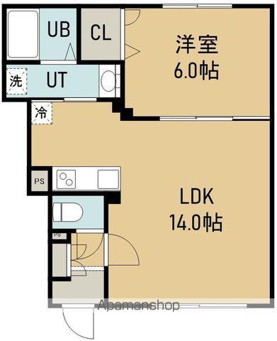 MAGNOLIAⅠ(1LDK/1階)の間取り写真