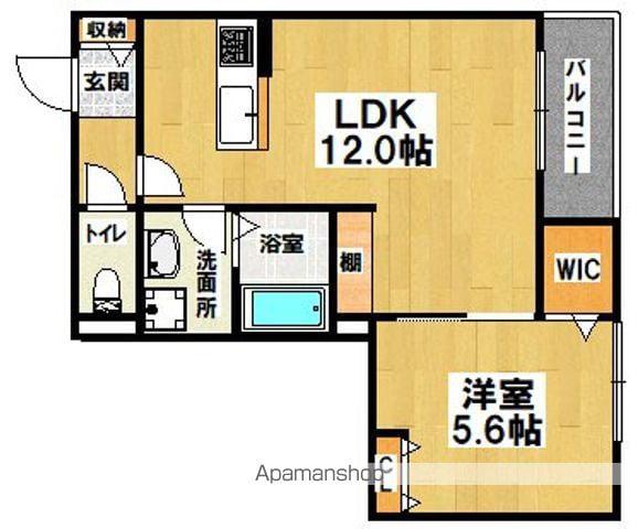 グランディール中百舌鳥(1LDK/1階)の間取り写真