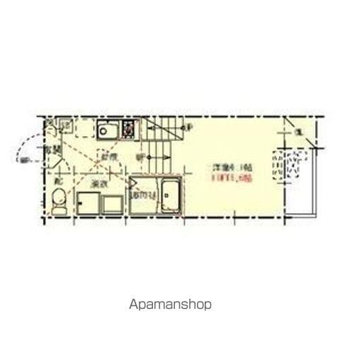 ハーモニーテラス荒中町Ⅱ(1K/2階)の間取り写真