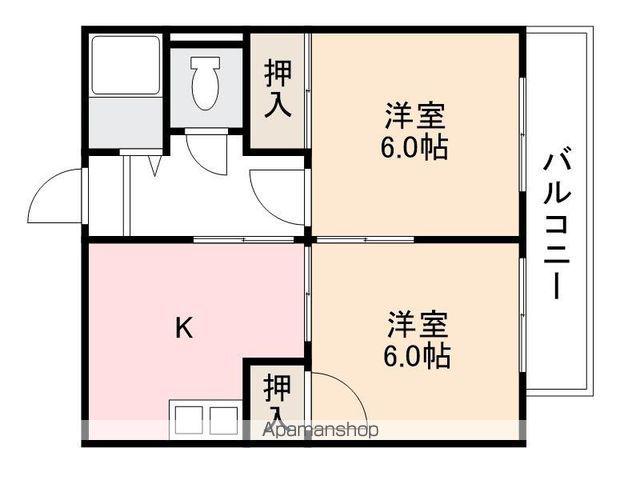 コート扇町Ⅰ(2DK/1階)の間取り写真