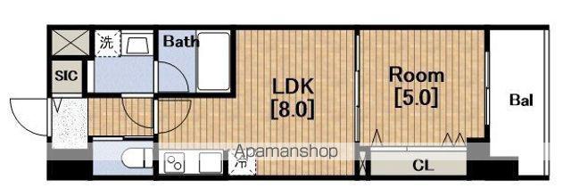 SPRANDID大阪BAYSIDE DUE(1LDK/6階)の間取り写真