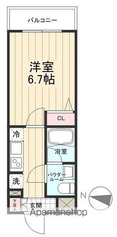 AZEST亀有Ⅱ(1K/2階)の間取り写真