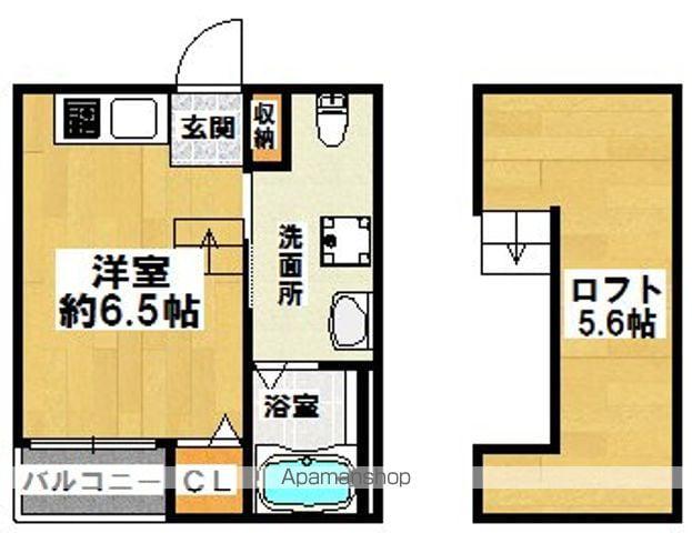 ソレイユ堺(ワンルーム/1階)の間取り写真