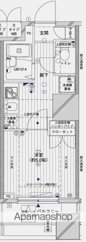 メインステージ両国(1K/9階)の間取り写真