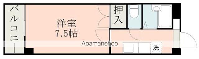 マーカス九品寺(1K/3階)の間取り写真