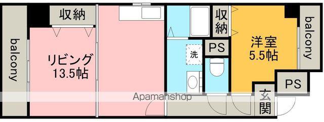 シュケル栄(1LDK/2階)の間取り写真