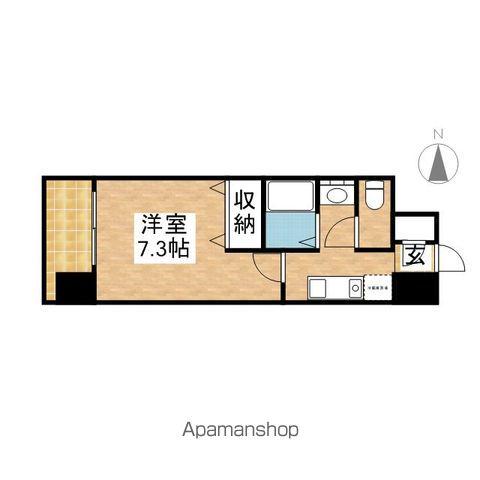 アレーズカシェート(1K/8階)の間取り写真