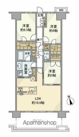 リーフィアレジデンス橋本(3LDK/4階)の間取り写真