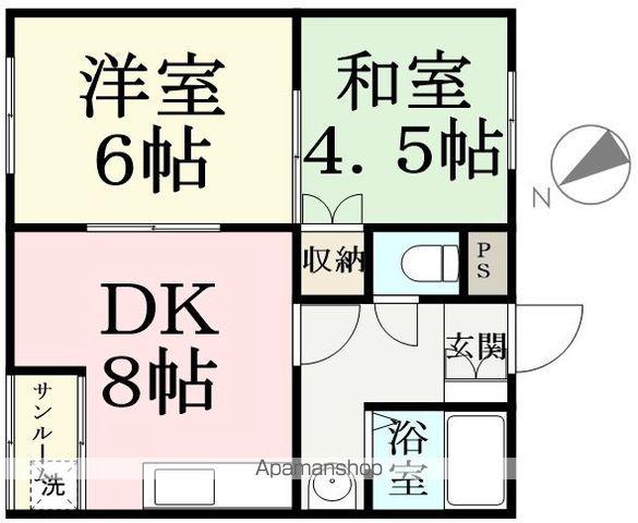 大町ハイツ(2DK/1階)の間取り写真
