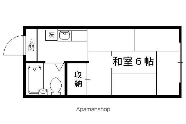 KSレジデンス京都洛北(1K/1階)の間取り写真