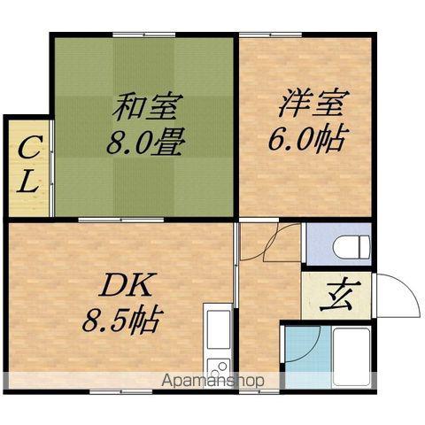ハイツさとう(2LDK/3階)の間取り写真