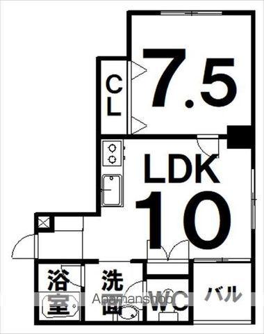 M.Kリレイションズ(1LDK/2階)の間取り写真