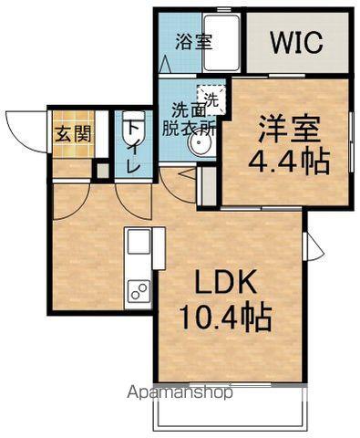 タウニーⅡ(1LDK/1階)の間取り写真