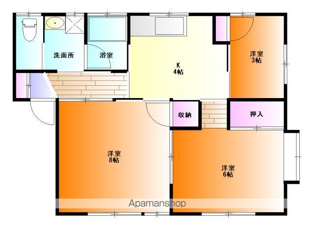 コーポラスKⅢ(3K/2階)の間取り写真