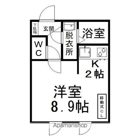 VERT.CA VA(1K/2階)の間取り写真