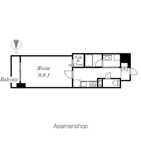 SOU大須(1K/2階)の間取り写真