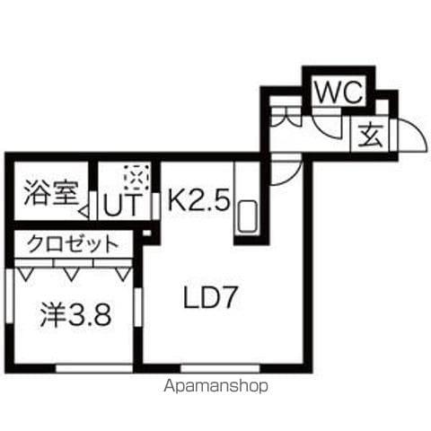 SENNA発寒Ⅰ(1LDK/3階)の間取り写真