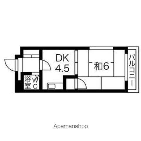 ラスゥール(1DK/3階)の間取り写真
