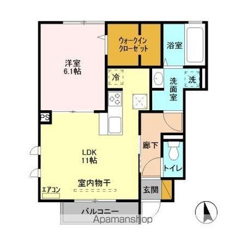 アヴニール(1LDK/1階)の間取り写真