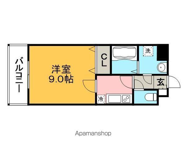 ヴィラコートはなみづき(1K/4階)の間取り写真