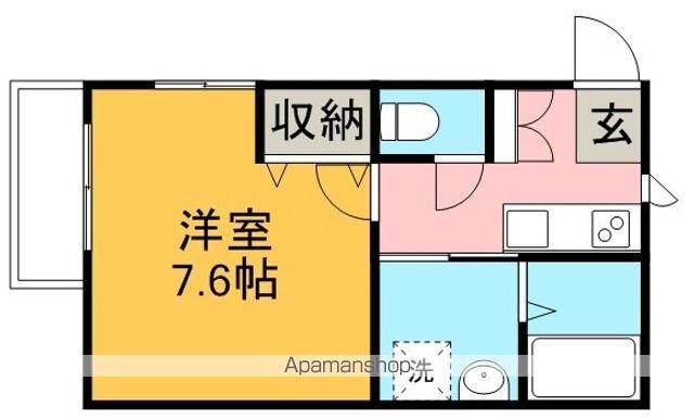 シャインファーストⅡ(1K/1階)の間取り写真