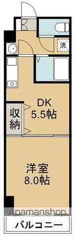 ベルシティ榴ヶ岡(1DK/8階)の間取り写真