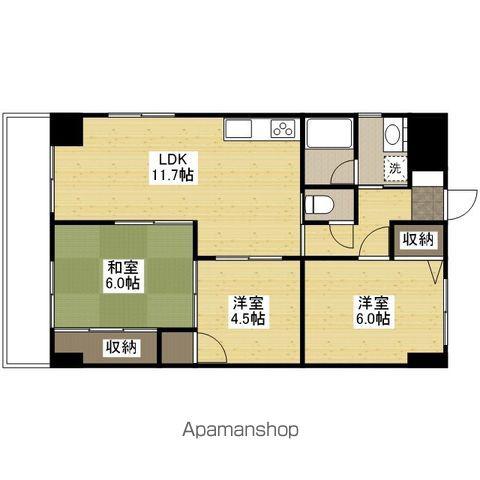シャルマン財官Ⅱ(3LDK/4階)の間取り写真