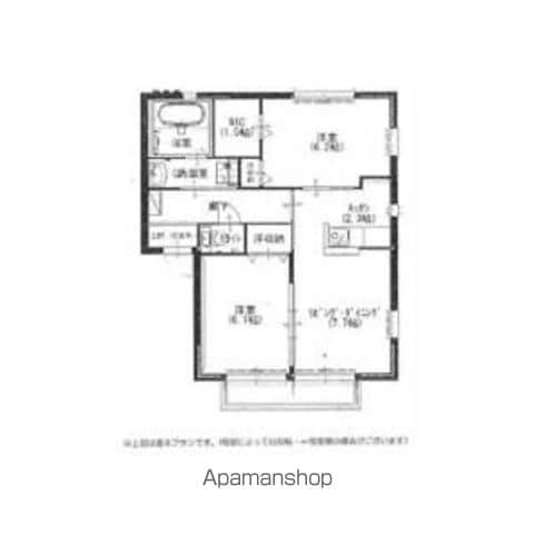 パールハイツE(2LDK/1階)の間取り写真