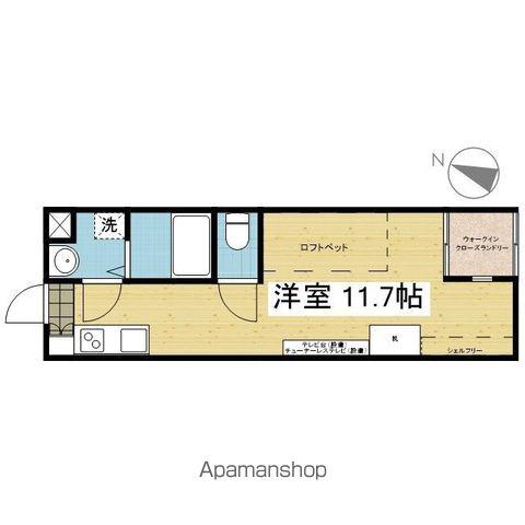 スミタスヴィラ石手川(ワンルーム/4階)の間取り写真