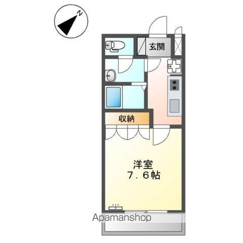 コンフォルト(1K/2階)の間取り写真