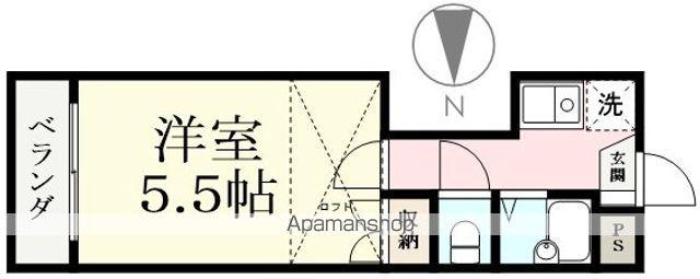 二の宮第3レジデンス(1K/1階)の間取り写真