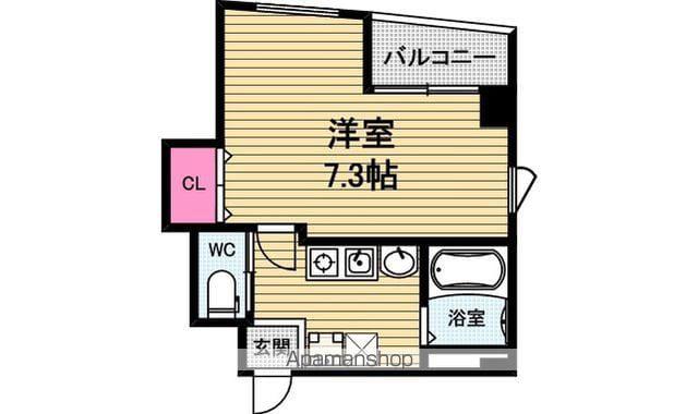 ナニワランド上本町(1K/4階)の間取り写真
