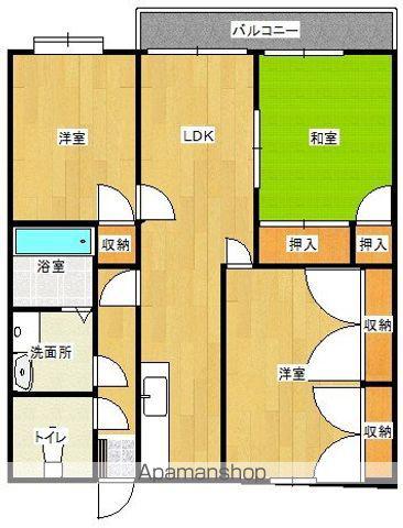 プレジールハイツⅡ(3LDK/2階)の間取り写真