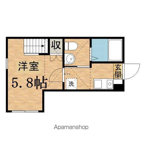 カーサ永山(1K/2階)の間取り写真