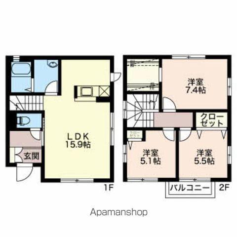 篠ノ井線 村井駅 徒歩8分 2階建 築15年(3LDK)の間取り写真