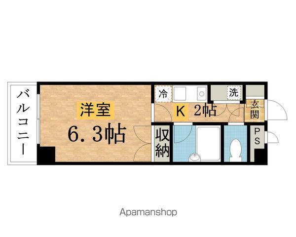 ビレッジコア八王子(1K/3階)の間取り写真