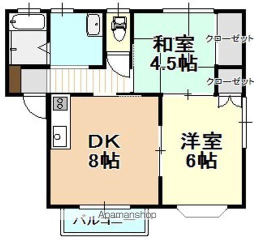 シティコート蔵(2DK/1階)の間取り写真