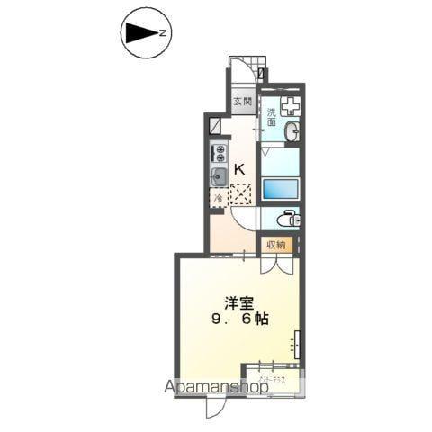 ヴェルジェⅩ(1K/1階)の間取り写真